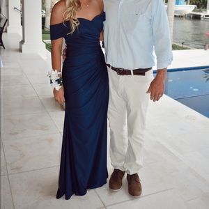 navy prom dress